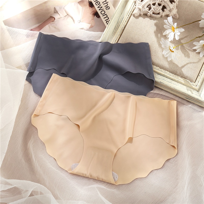 Ảnh Set 3 quần lót FINETOO cạp thấp màu trơn chất vải mềm mịn cho nữ 2