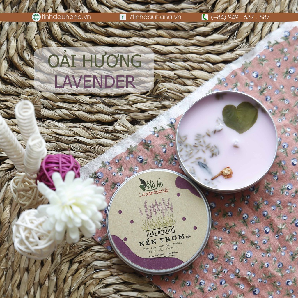 Nến Thơm Hũ Thiếc - Thơm hương tinh dầu, thư giãn, đuổi côn trùng