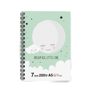 Sổ lò xo A5 ruột kẻ ngang TUANVIET BOOKS 200 trang, phù hợp ghi chép