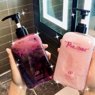 Hộp sữa tắm nước hoa Pink Addict nhũ hồng đỏ Siêu Thơm
