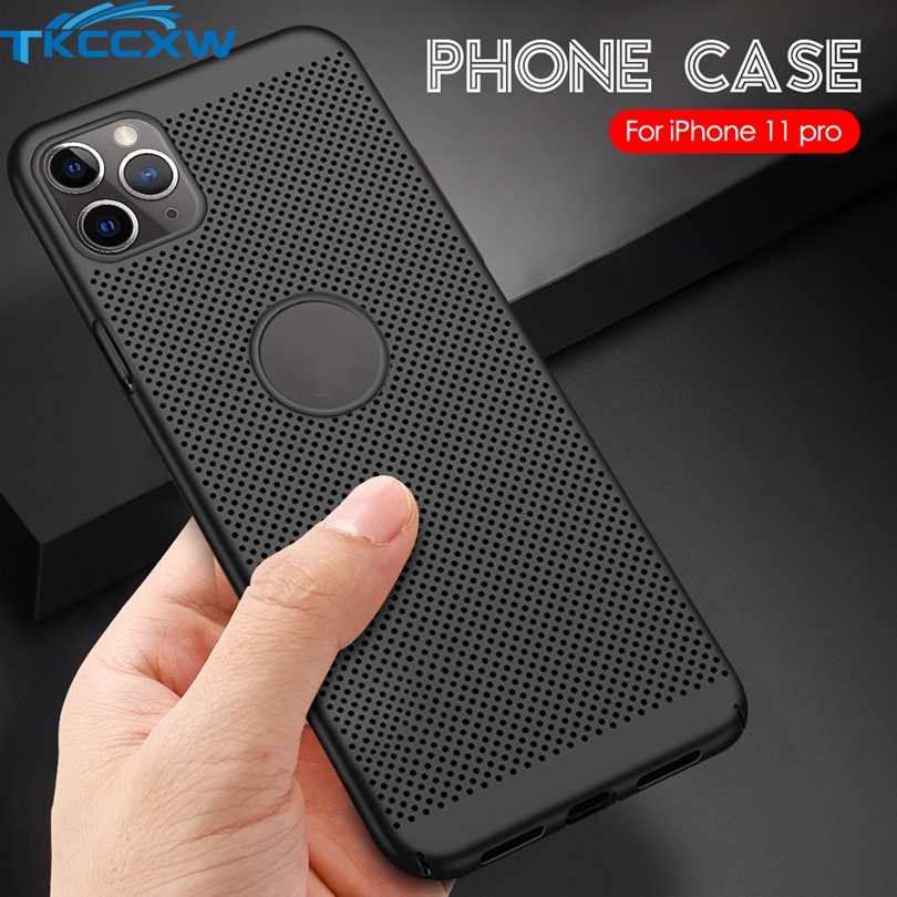 Ốp Điện Thoại PC Cứng Siêu Mỏng Có Lỗ Tản Nhiệt Cho iPhone 13 Pro Max 12 Pro Max 11 Pro Max