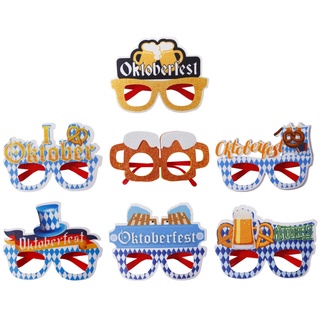 VA Oktoberfest Đảng Kính Giấy Ngộ nghĩnh Oktoberfest Váy Lạ Mắt Chụp Ảnh Gian Hàng Đạo Cụ Cho Trẻ Em Người Lớn Bavaria Vi trùng