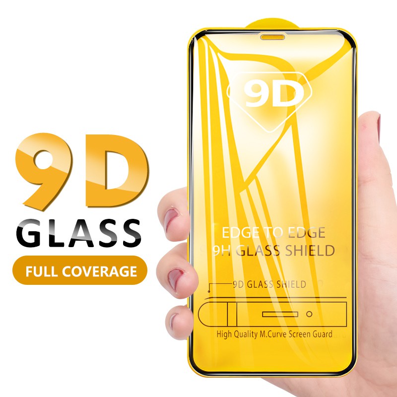 Tấm bảo vệ màn hình kính cường lực HD 9D cho iPhone 11 12 13 14 15 pro max x xr 7 8 14 15 plus
