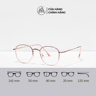 Gọng kính mắt thời trang nữ ANNA thiết kế dáng tròn với chất liệu kim loại 2302