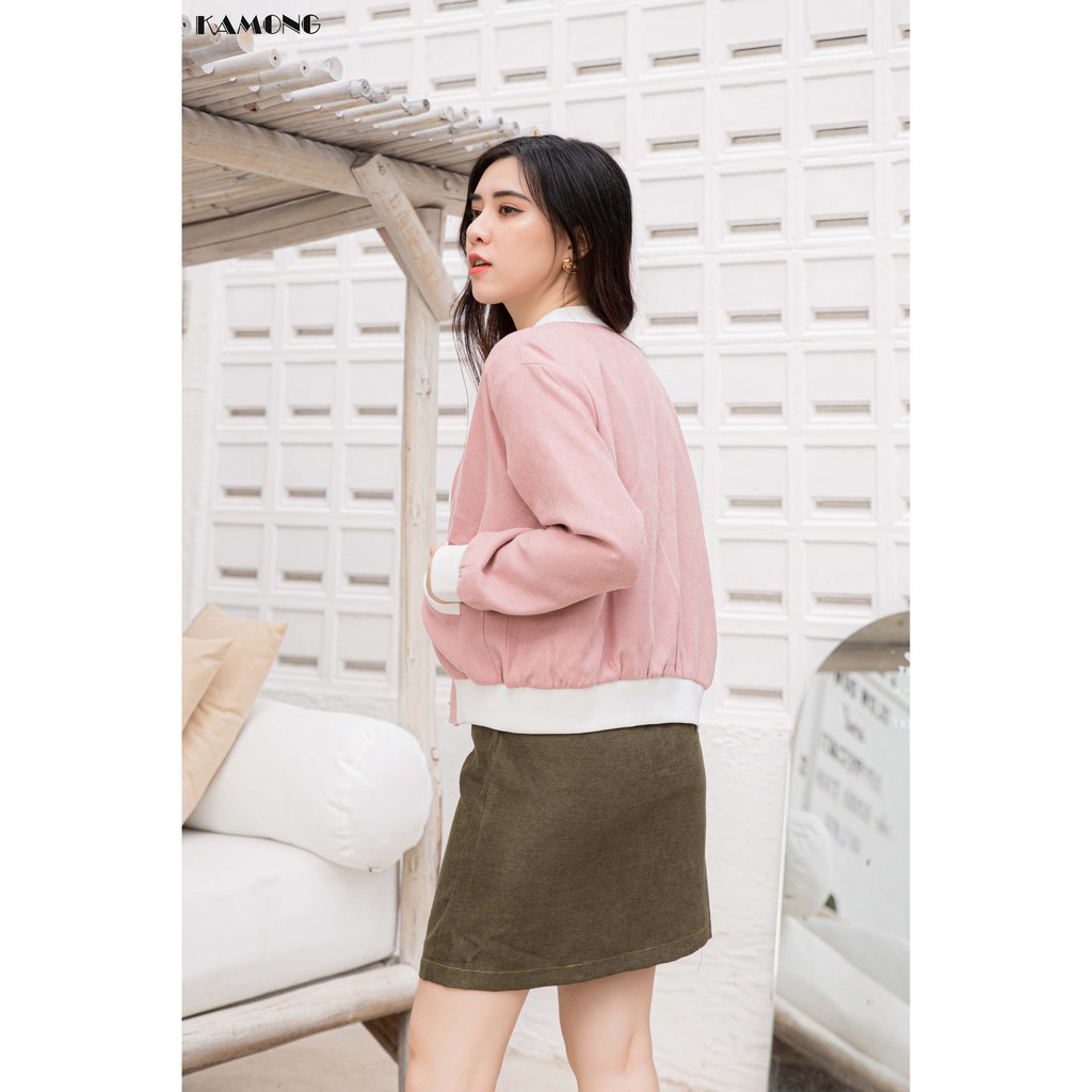 Ảnh Áo khoác bomber nhung 2 lớp KAMONG A019 3