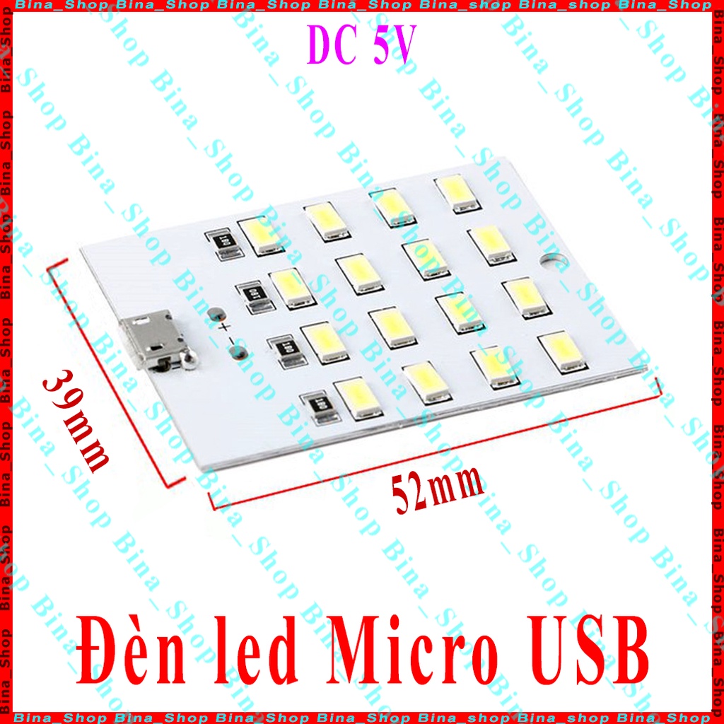 Đèn Led 5V 16 bóng sáng ấm ~6000K~6500K | Shopee Việt Nam