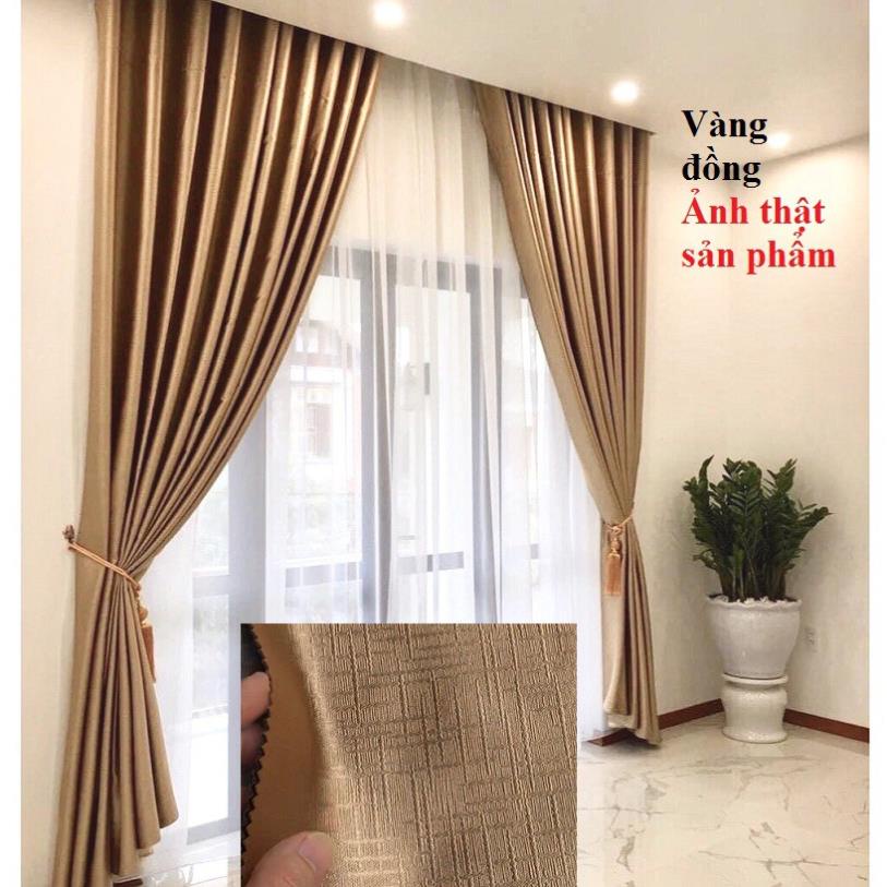 Rèm Gấm dệt 3 lớp Cao Cấp - Rèm cửa size VỪA- Chống nắng 95% (trang trí ...