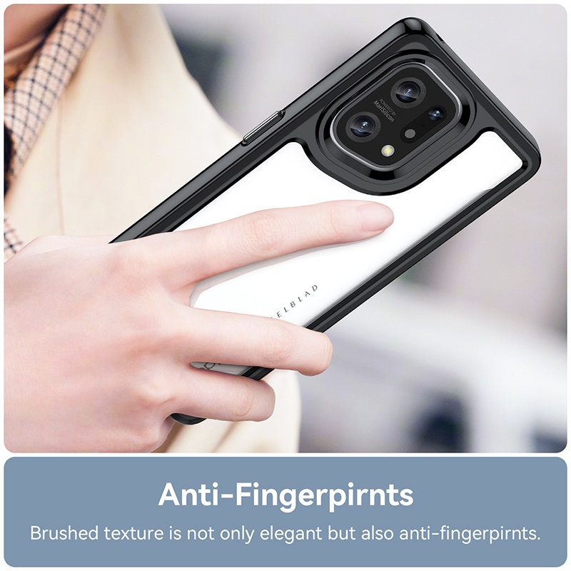 Ốp điện thoại bảo vệ chống sốc Acrylic trong suốt cho OPPO Find X5 Pro X5 Lite