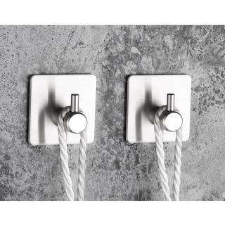 Combo 4 Móc treo đồ Inox 304 dán tường siêu dính, treo vật nặng thoải mái