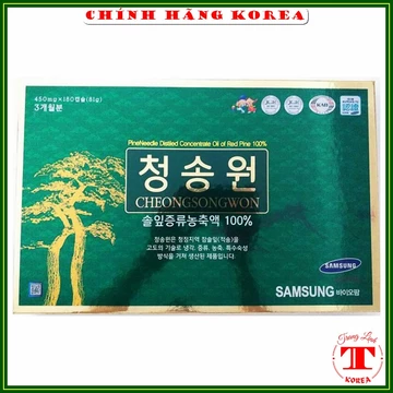 Tinh dầu thông đỏ Cheongsongwon hàn quốc chính hãng, hộp xanh 180 viên - tranglinh