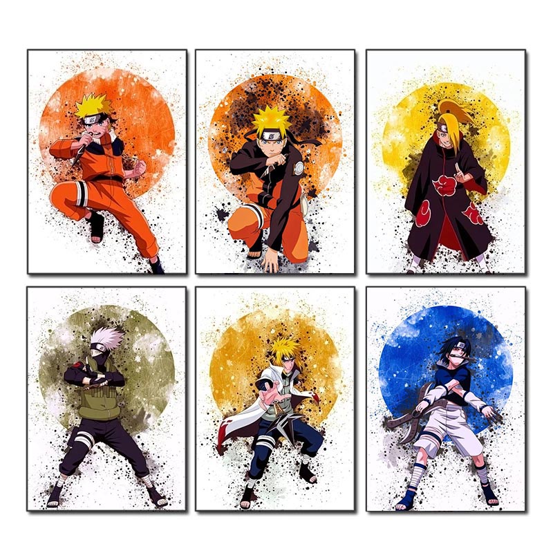 Bộ Dụng Cụ Tô Màu Tranh Sơn Dầu Theo Số Họa Tiết Anime Naruto Sasuke Diy |  Shopee Việt Nam