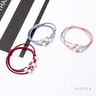 🌺xinyia🌺Dây Cột Tóc Nhiều Lớp Đính hạt Đơn Giản Phong Cách Mori Hàn Quốc Cho Nữ