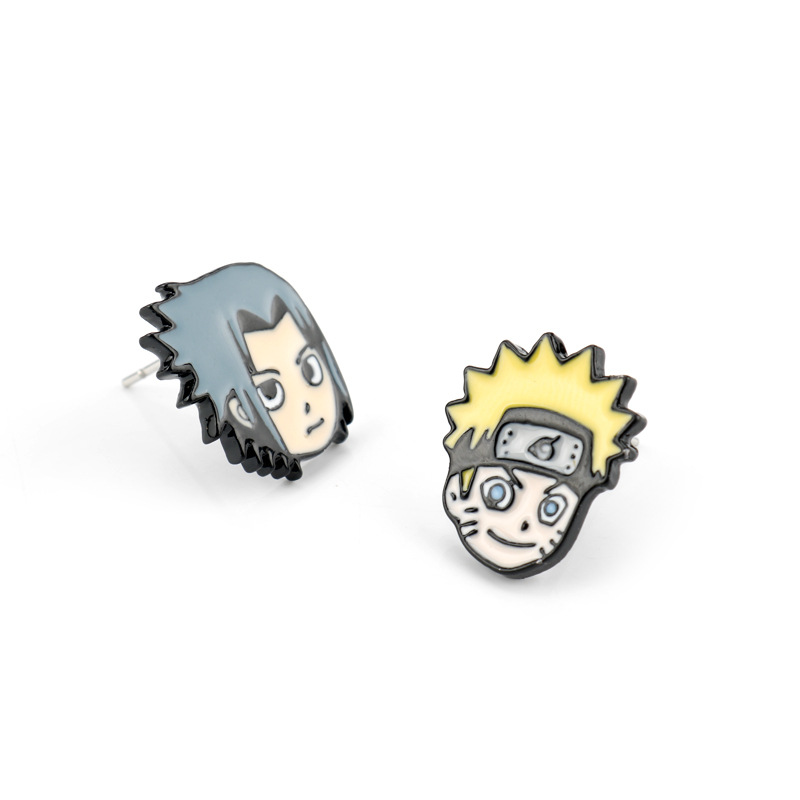 Yt2 Anime Naruto Hợp Kim Titan Không Gây Dị Ứng Stud Hatake Kakashi Bông Tai Ngộ nghĩnh Bất Đối Xứng Thời Trang Bông Tai Quà Tặng TY2