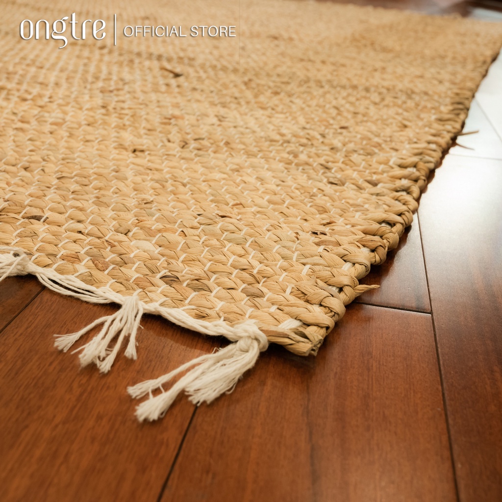 Thảm trải sàn lục bình hình chữ nhật trang trí nhà cửa decor phòng khách kích thước lớn 1m8x2m ONGTRE