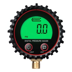 Đồng Hồ Đo Áp Suất Khí Ga Kỹ Thuật Số Có Đèn LED Rang Đến 255psi Độ Chính Xác Cao 1% P
