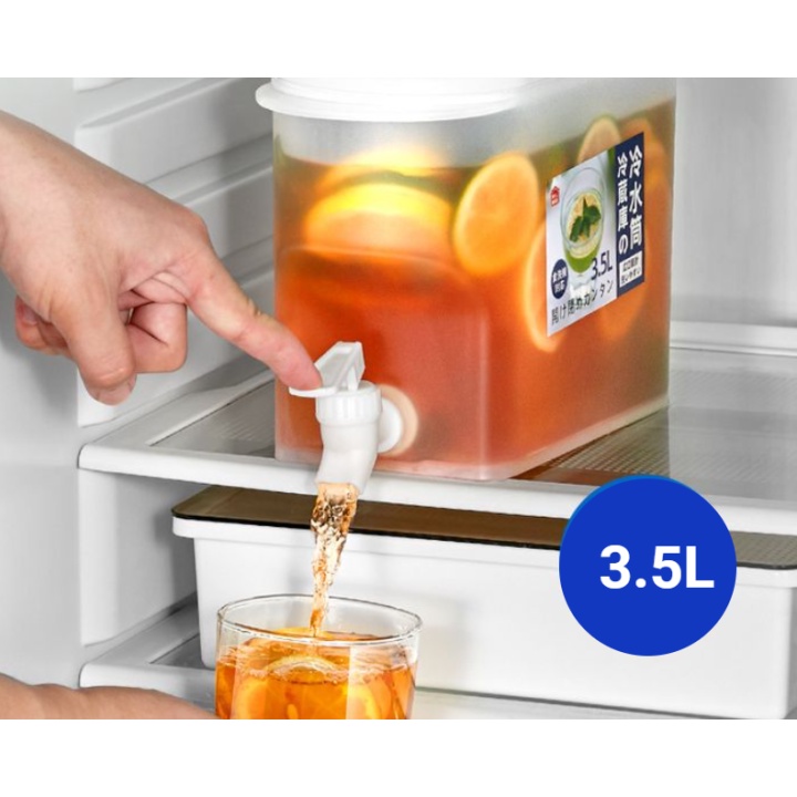 Bình Đựng Nước Tủ Lạnh Chịu Nhiệt Trong Suốt Có Vòi 3.5L 5685 hàng Việt Nhật cao cấp aladanh-net-vn