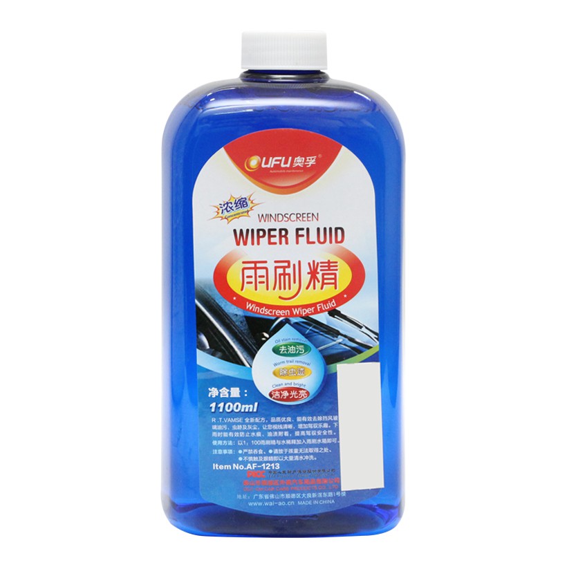 Nước Châm Gạt Kính Xe Đậm Đặc OUFU AF-1213 1.1L Phù Hợp Cho Nhiều Dòng Xe Ô Tô Xe Hơi Xe Tải Nên Pha Loãng Tỷ Lệ 1.1