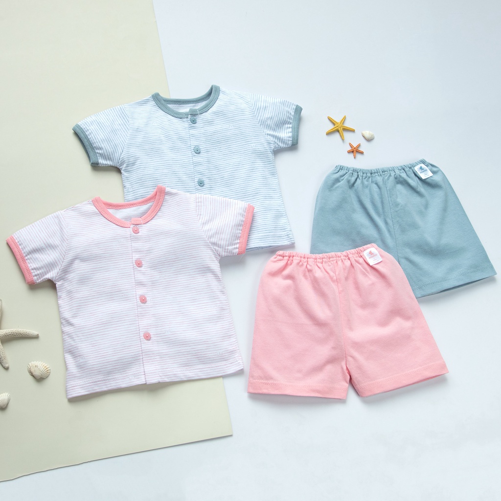 Mô tả Bộ Quần Áo Sơ Sinh Cộc Tay, Nút Giữa New MIOMIO - Hoạ Tiết Cho Bé Trai, Bé Gái (Từ 0-24 tháng), Vải Cotton - 2