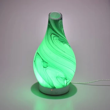 Máy Xông Tinh Dầu Đèn Xông tinh Dầu Lọ Hoa Thủy Tinh Vân Đá 3D (Tặng Tinh Dầu)
