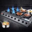 Bếp ga nấu mỳ cay 8 đầu đốt chất liệu inox, vệ sinh dễ dàng