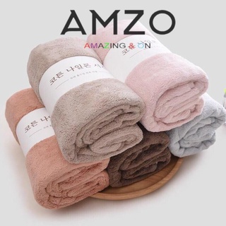 AMZO_KHĂN TẮM HÀN QUỐC 1M4*70CM NẶNG THẤM HÚT NHANH/ MỀM MỊN SIÊU THẤM HÚT