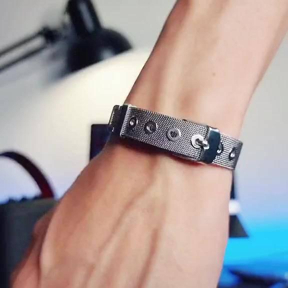 Vòng Tay Nam Lắc Tay Unisex Thời Trang Đeo Tay Nam Nữ Basic Màu Bạc - Vòng Silver Belt - Horizon