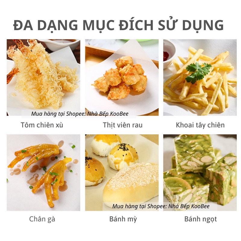 Set 140 Tờ Giấy Thấm Dầu Thực Phẩm KOOBEE – Giấy Thấm Hút Dầu Mỡ Chiên Rán, Canh Súp, Lẩu, Đồ Nướng | PKB10