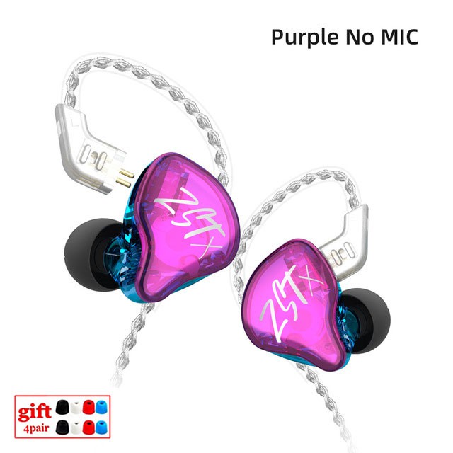 Tai nghe nhét tai Kz Zst X 1ba 1dd Zstx Zsn X Zsx Zs10 Es4 V80 C12 - Main Image