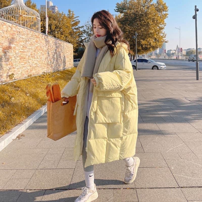 [sẵn] Áo Phao dáng dài ulzzang có mũ hàng loại 1 ( kèm ảnh thật)