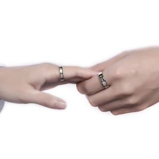 Nhẫn cặp titanium 2 màu forever love BHN72