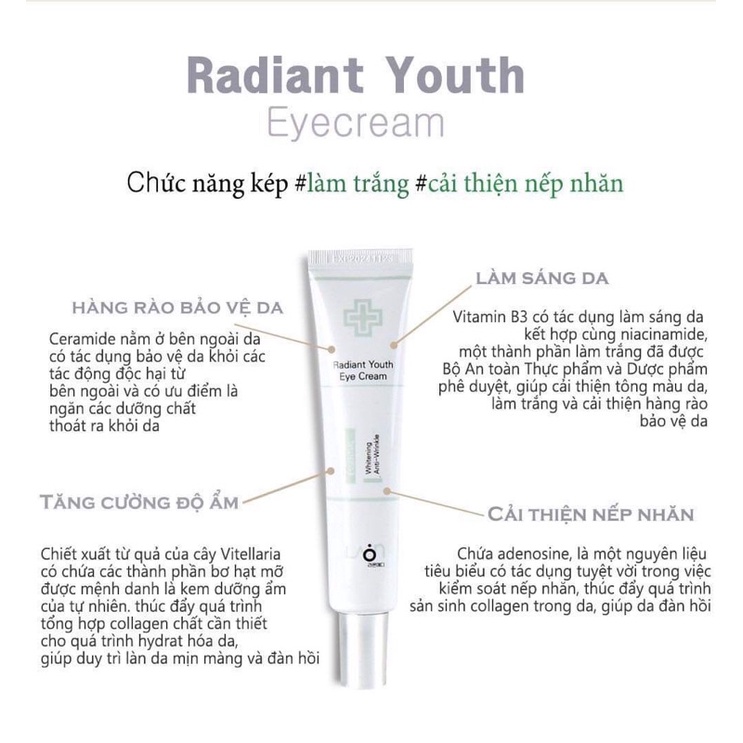 Radiant Youth Eye Cream là sản phẩm kem dưỡng mắt thuộc thương hiệu nào?
