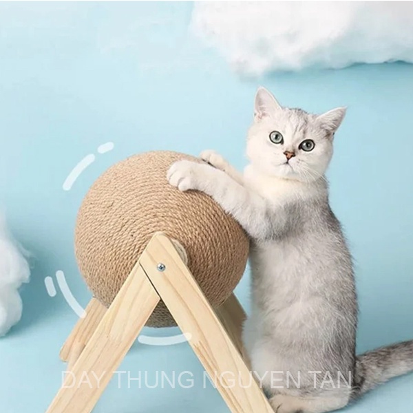 Bàn cào cho mèo hình quả cầu xoay tròn, giúp mèo siêu xả xì trét ...