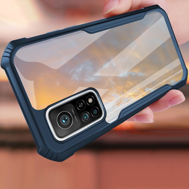 Dành Cho Xiaomi Mi 10T / 10T Pro / 9T / 9T Pro Trong Suốt Acrylic Túi Khí Vỏ Điện Thoại Lai Silicon Ốp Lưng Chống Sốc