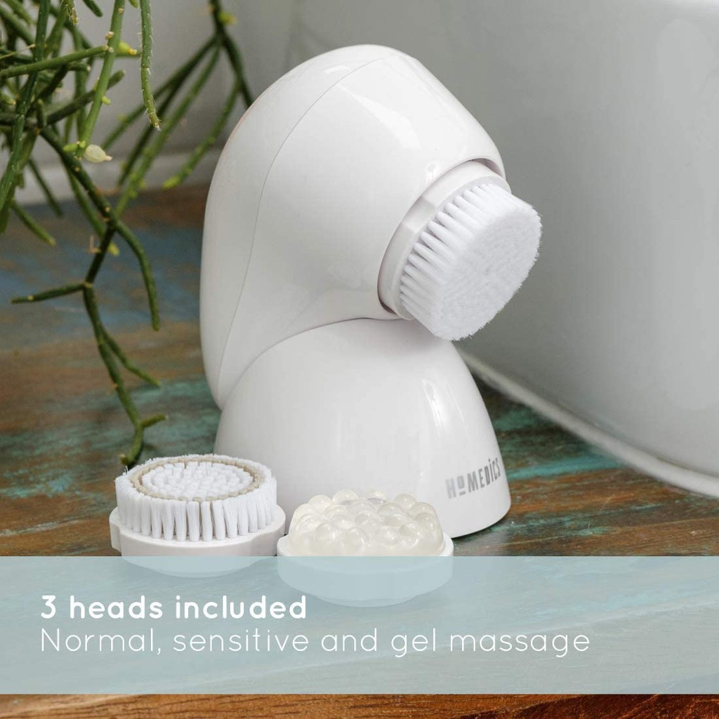 Máy massage rửa mặt cao cấp công nghệ siêu âm 3D phân tích da và kết nối điện thoại HoMedics FAC-700
