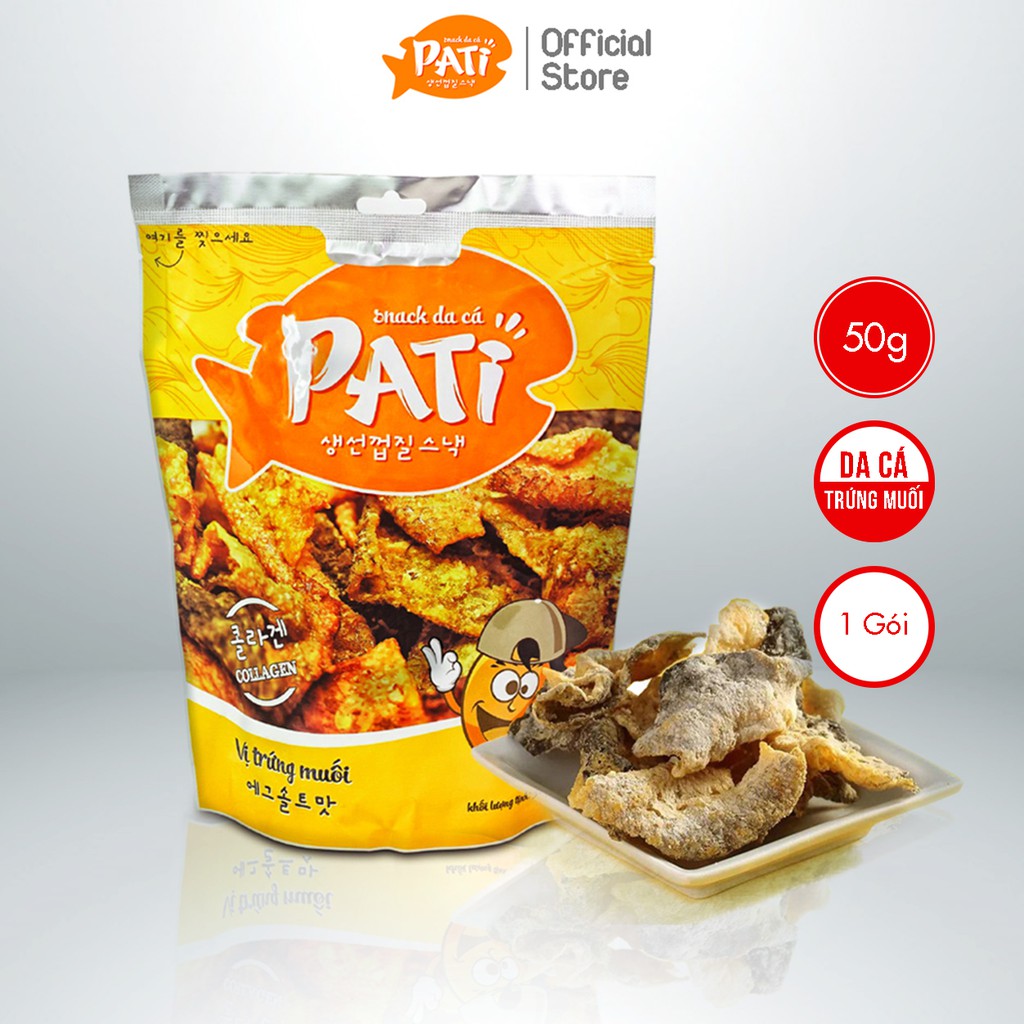 Snack da cá vị trứng muối Pati 50g giá tốt tại Bách hoá XANH