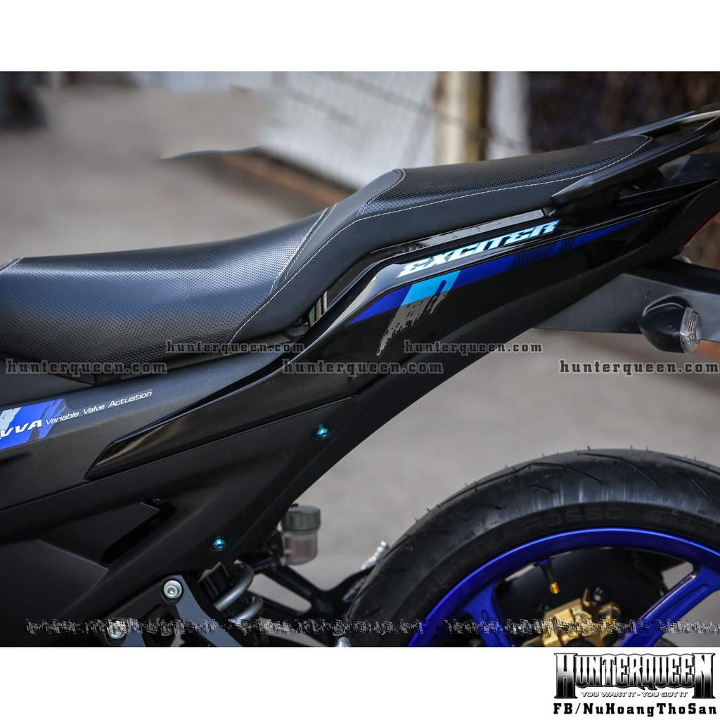 Tem rời in UV cao cấp. Decal Exciter 155 màu đen, tem xanh. Mẫu hot 2022. Không bay màu
