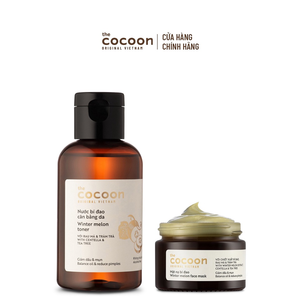 [DEAL 1 TẶNG 1 ĐỘC QUYỀN FLASH SALE] Nước bí đao cân bằng da 140ml TẶNG Mặt nạ bí đao 30ml Cocoon