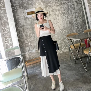 chân váy dáng suông phối lót xòe 80cm