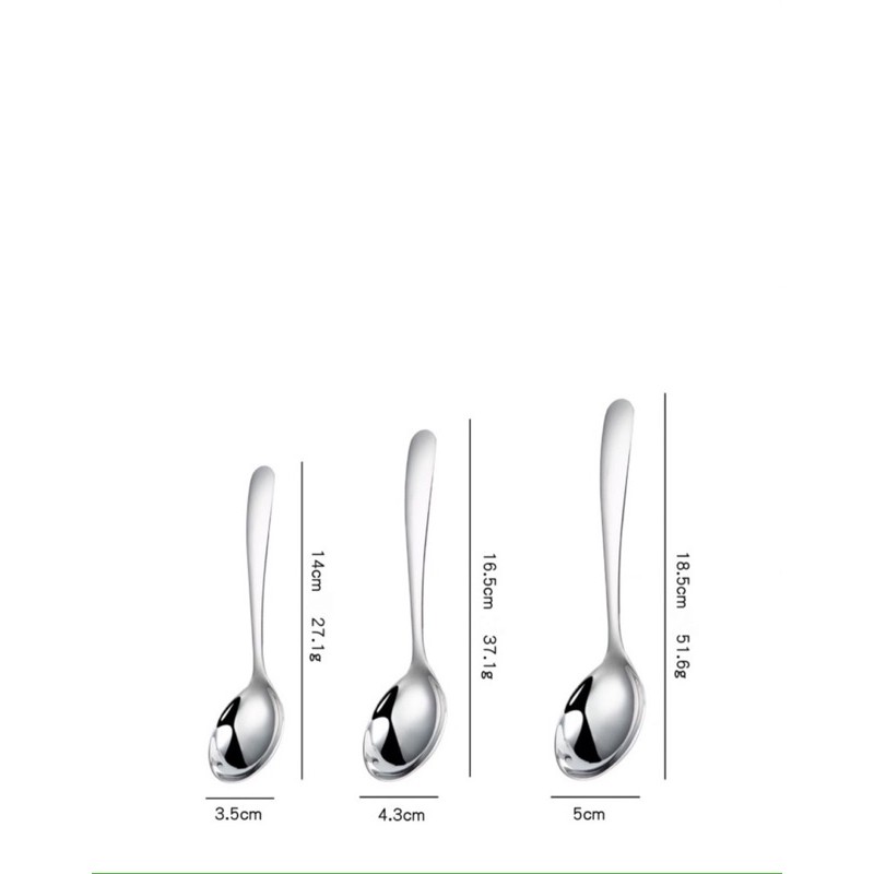(Bộ 3 Cái)Thìa muỗng inox SU304 -M83