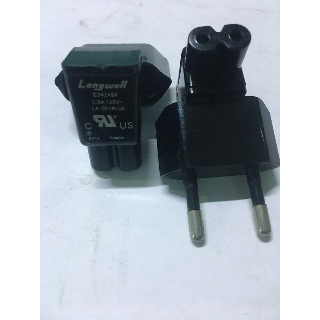 Nguồn AC Cắm IEC hình số 8 C7 ổ cắm NEMA 1-15P chân phẳng đến IEC320 C7