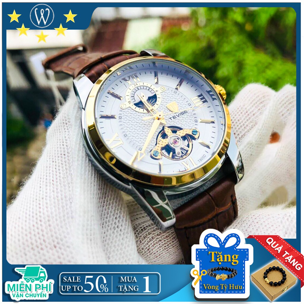 ng h c nam day da cao c p Tevise T805D 2 full box m t kinh sapphire ch ng x c ch ng n c b o hanh 03 n m Shopee Vi t Nam
