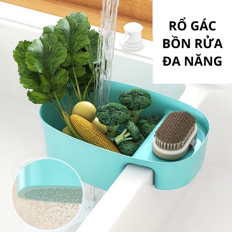 Rổ Lọc Rác Bồn Rửa Bát Kèm Để Đồ Đa Năng, Khay Lọc Rác Gài Bồn Rửa Chén ...