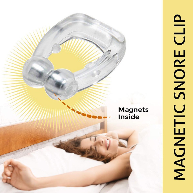 Dụng Cụ Kẹp Mũi Chống Ngáy Khi Ngủ Bằng Silicone Có Từ Tính