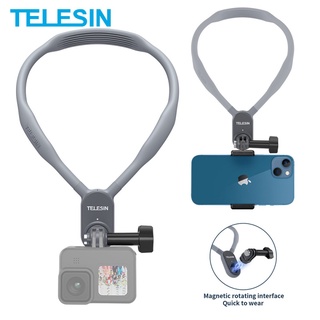 TELESIN Từ Cổ Giữ Gắn Phát Hành Nhanh Cho GoPro Hero 10 9 8 7 6 5 4 Insta360 Osmo Action Xiaoyi SJCAM EKEN Điện Thoại Thông Minh