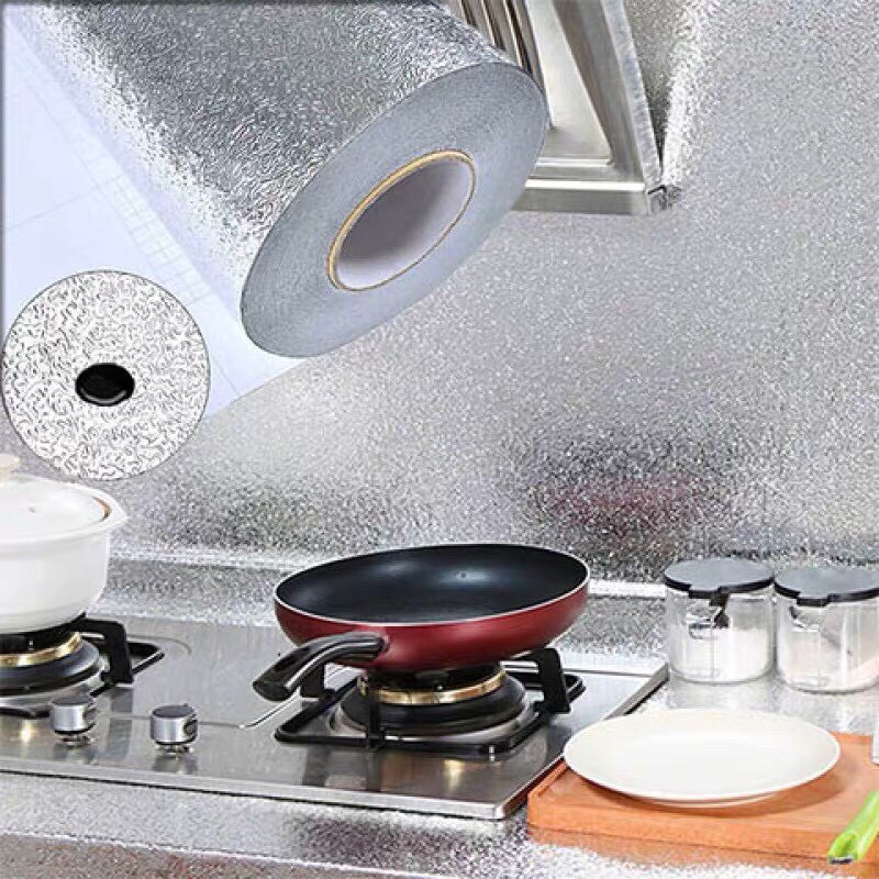 Cuộn Giấy Bạc Cách Nhiệt Dán Bếp ,Dán Kệ Tủ Chống Thấm Tiện Lợi  Cao Cấp
