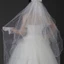 GODD Vải tuyn Váy Cưới Viền Trắng Nơ Cô Dâu Nhiều Lớp Lông Veil Lược Giả P