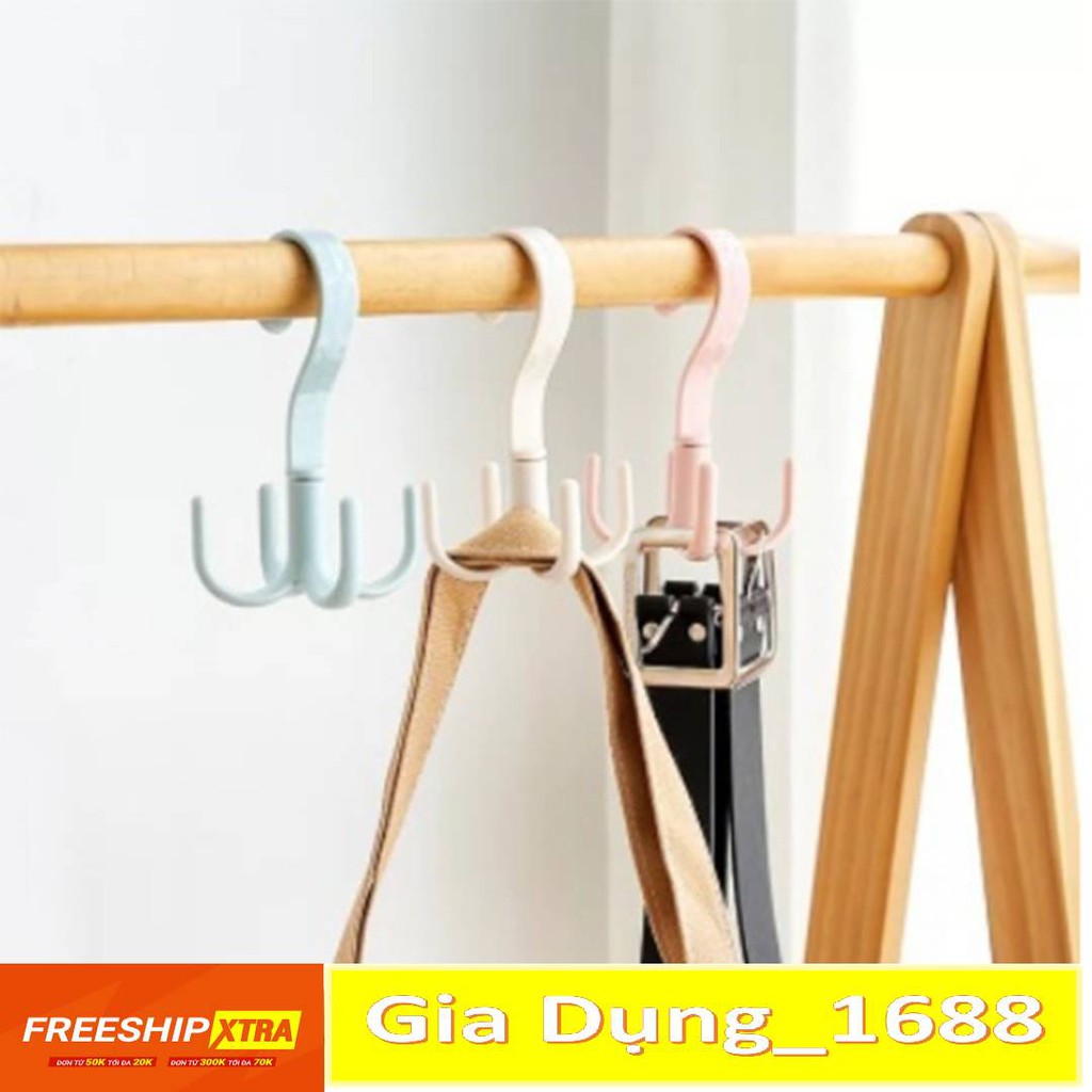 Móc treo đồ 💚CAM KẾT CHUẨN💚 Móc nhựa 4 chấu đa năng - Móc phơi giày dép, quần áo