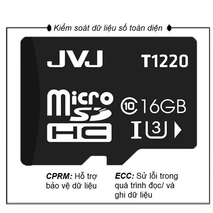 Ảnh Thẻ nhớ JVJ 16G U3 C10 tốc độ cao - chuyên dụng cho CAMERA, Điện thoại, Máy ảnh,... tốc độ cao 95Mb-140Mb/s 1