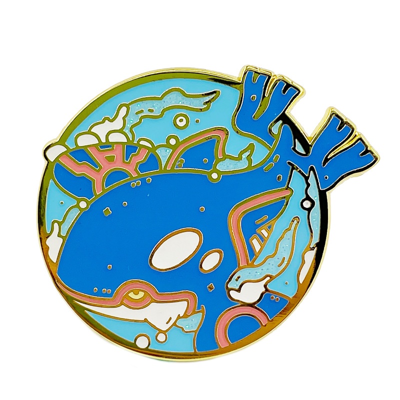 HK1 Pokemon Huy Hiệu Kim Loại Thổ Cẩm Anime Cosplay Pin Groudon Kyogre Phụ Kiện Thời Trang Túi Mặt Dây Chuyền Quà Tặng KH1