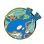SQ11 Pokemon Huy Hiệu Kim Loại Thổ Cẩm Anime Cosplay Pin Groudon Kyogre Phụ Kiện Thời Trang Túi Mặt Dây Chuyền Quà Tặng